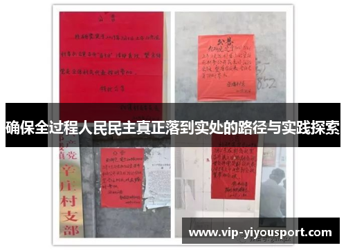 确保全过程人民民主真正落到实处的路径与实践探索